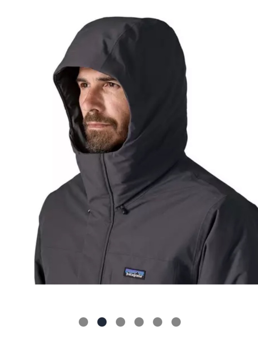 Patagonia Men's Windshadow Dark Gray Hooded Parka - Picture 7 of 8